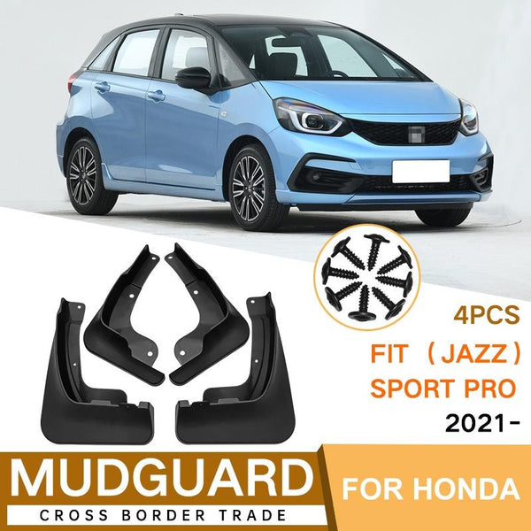 For Honda Fit Jazz Sport Pro 2021 4Pcs / Set Car Auto Soft Plastic Splash Flaps Fender Guard Fenders & Mud Guards