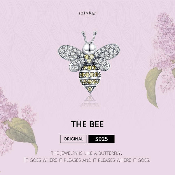 925 Sterling Silver Bee Bracelet Diy Beaded Accessory Charms & Pendants