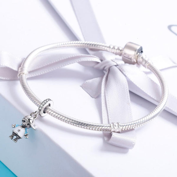 925 Sterling Silver Boy Bead Bracelet / Necklace Accessory Charms & Pendants