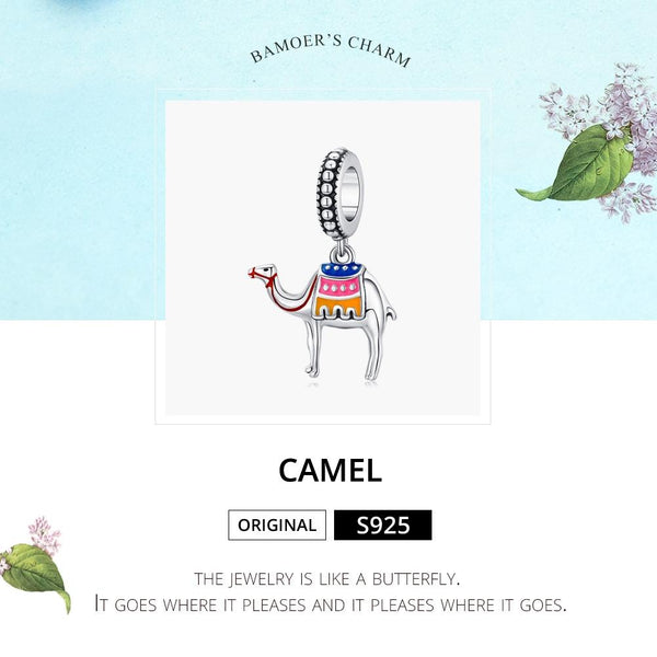 925 Sterling Silver Camel Bead Pendant For Diy Bracelets & Necklaces Charms & Pendants
