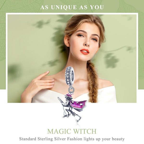 925 Sterling Silver Witch Broom Pendant For Diy Bracelets Charms & Pendants