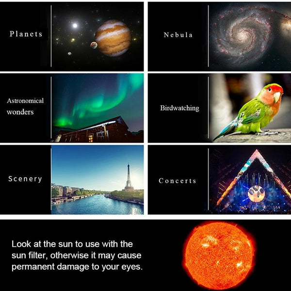 High Definition High Times Astronomical Telescope With Tripod 16X / 66X70 Telescopes