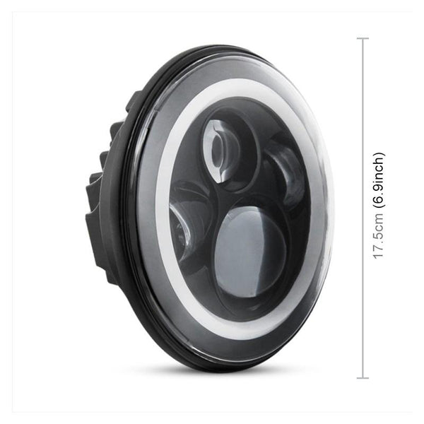 2 Pcs 7 Inch Ip68 Waterproof 6500K 75W Cree Led Headlight Hi / Lo Beam Driving Lamp For Jeep Wrangler Jk Tj Lj Led Car Lights