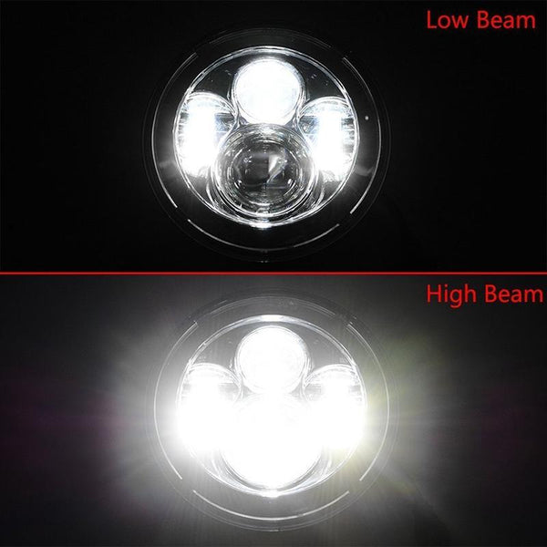 2 Pcs 7 Inch Ip68 Waterproof 6500K 75W Cree Led Headlight Hi / Lo Beam Driving Lamp For Jeep Wrangler Jk Tj Lj Led Car Lights