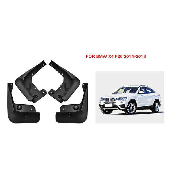 For Bmw X4 F26 2014 2018 4Pcs / Set Car Auto Soft Plastic Splash Flaps Fender Guard Fenders & Mud Guards