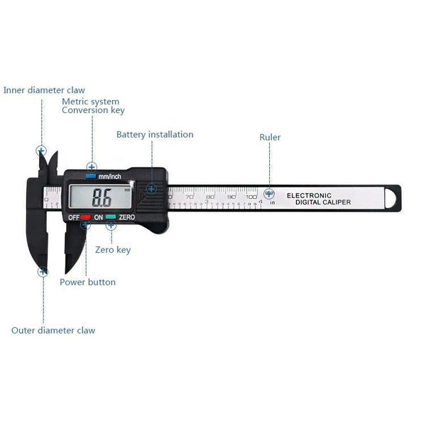 Digital Display Vernier Caliper Plastic Fiber Vernier Calipers