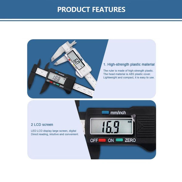 Digital Display Vernier Caliper Plastic Fiber Vernier Calipers