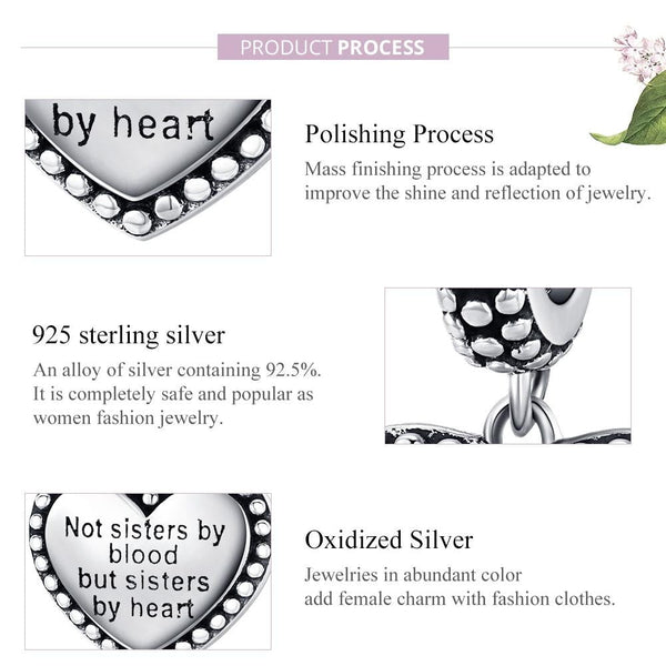 Retro Heart Charm For Diy Bracelets Charms & Pendants