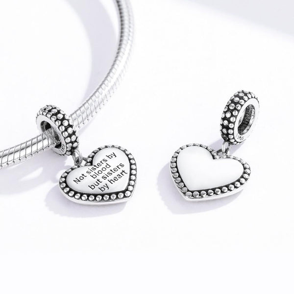 Retro Heart Charm For Diy Bracelets Charms & Pendants