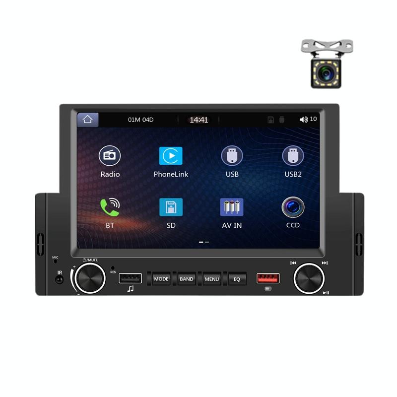 6.2 Inch Single Butt Carplay Monitor Universal Wired Mp5 Player + 12 Light Camera Rear View Monitors/Cams & Kits