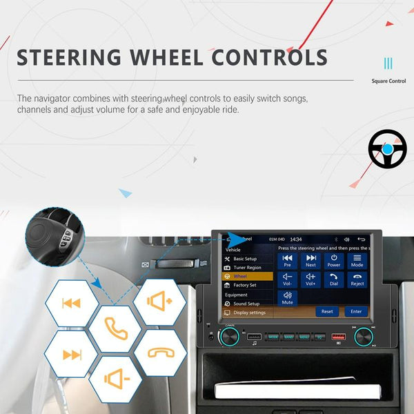 6.2 Inch Single Butt Carplay Monitor Universal Wired Mp5 Player + 12 Light Camera Rear View Monitors/Cams & Kits