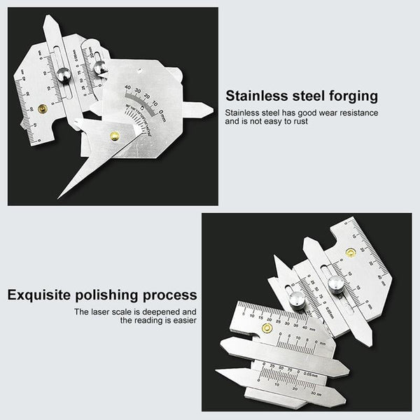 Stainless Steel Welding Ruler For Inspection Measure Gauge Welding & Soldering Tools