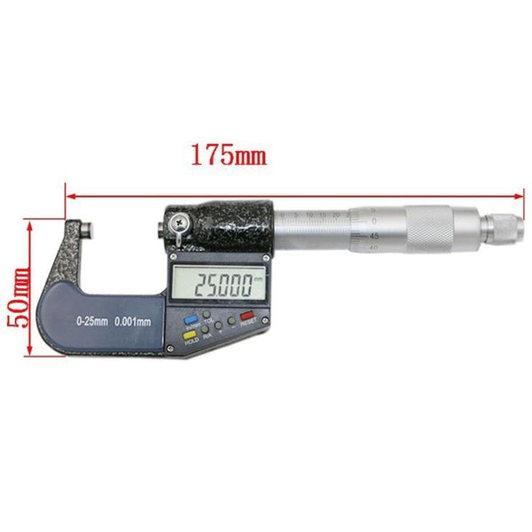 1 Inch Digital Micrometer 25Mm 0.001Mm Resolution Micrometers