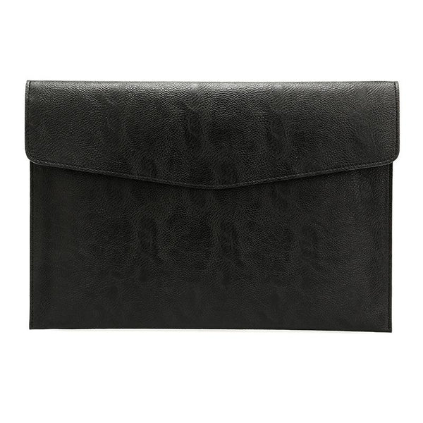 13.3 Inch Laptop Sleeve Litchi Pattern Pu Leather Black Laptop Cases & Bags