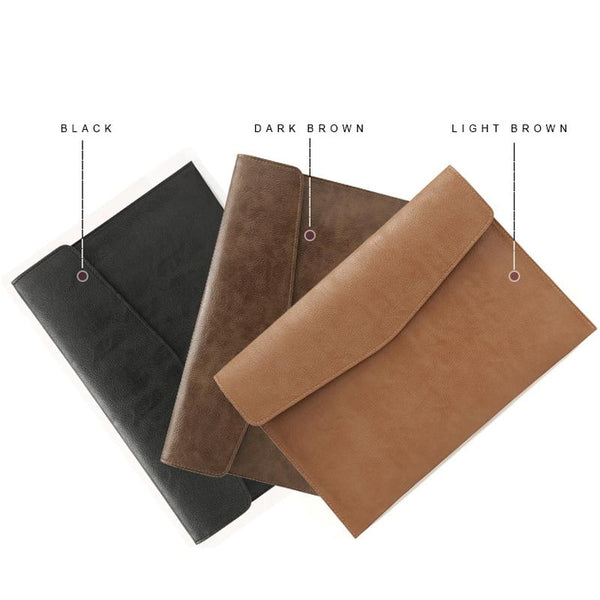13.3 Inch Laptop Sleeve Litchi Pattern Pu Leather Black Laptop Cases & Bags