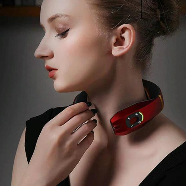 Intelligent Cervical Massager Electromagnetic Vibration Red Massagers