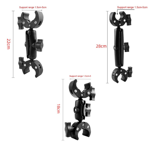 18Cm Dual Head Motorcycle Handlebar Mount_28Cm Camera Screen Protectors
