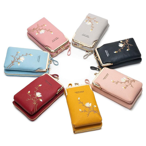 Pu Leather Single Shoulder Phone Bag Wallet Waterproof Large Capacity Handbag Women's Bags & Handbags