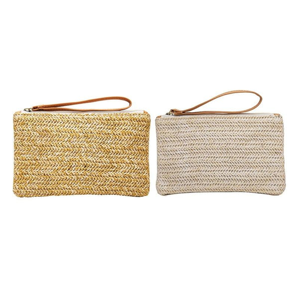 Beach Straw Clutch Coin Purse For Summer Fun Wallets