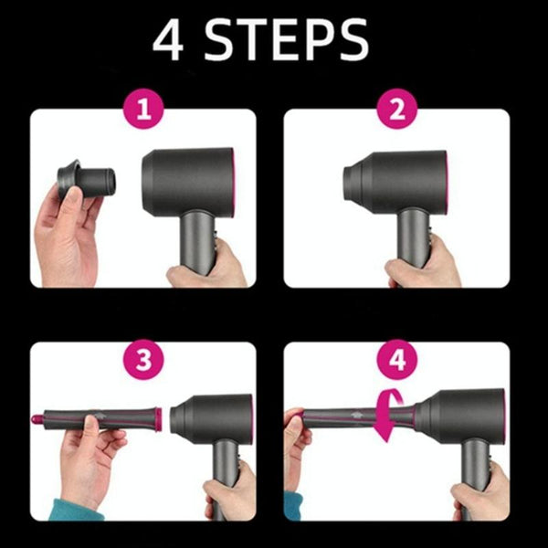 Long Barrel Pair & 2 Adapters For Dyson Hair Dryer Curling Iron Accessories Straightening & Curling Irons
