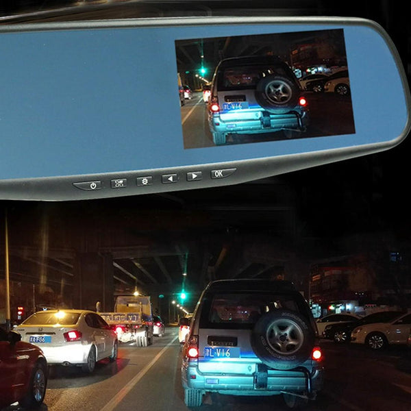 Rearview Mirror Dvr With Left Screen Display Rear View Monitors/Cams & Kits