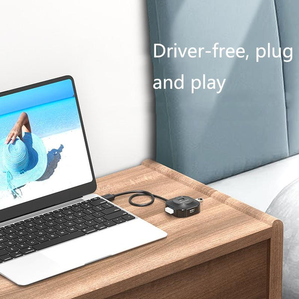 High Speed 4 Port Usb2.0 Docking Hub Black 1.2M Usb Cables Hubs & Adapters