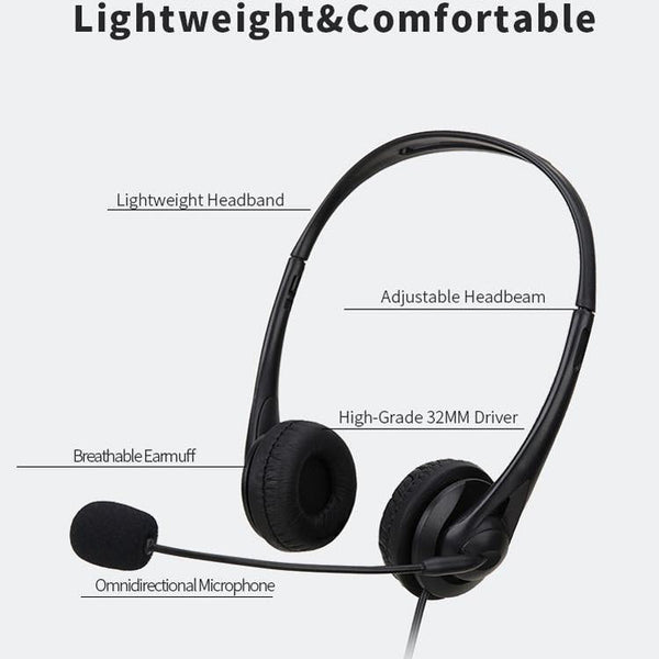 Usb Double Ear Student Headset For Teaching And Office Use Headsets