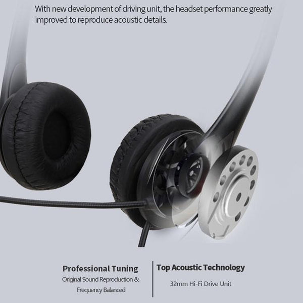 Usb Double Ear Student Headset For Teaching And Office Use Headsets