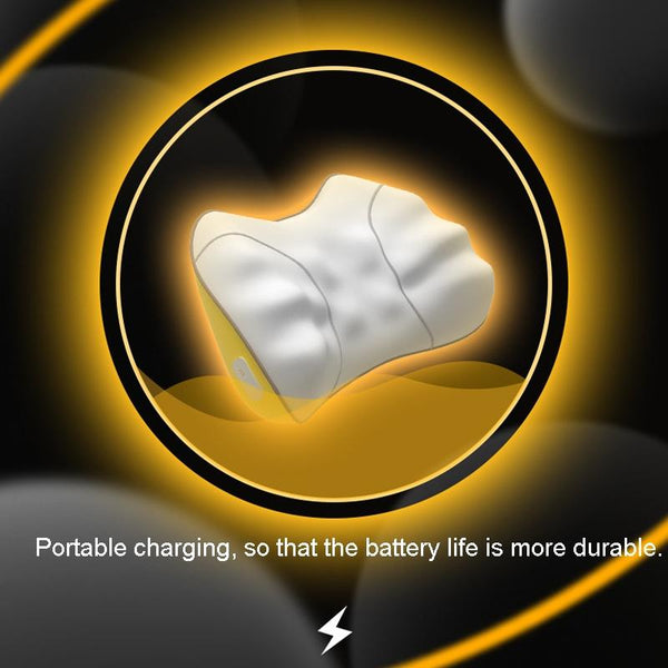 Lumbar And Neck Massager For Car Gray Charging Model Yellow Massagers