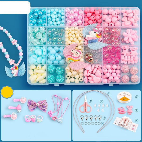 Diy Beaded Jewelry Set For Kids 24 Grids Craft Beads