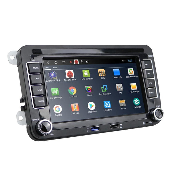 7 Inch Android Car Multimedia Player With Navigation Bluetooth Reversing Camera Fits Volkswagen 10.0 + 16G 12Lights Rear View Monitors/Cams & Kits
