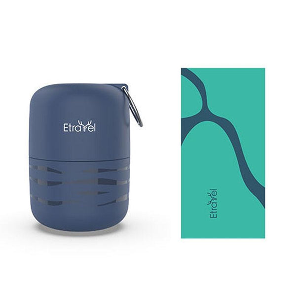 Double Sided Fleece Bath Towel Quick Drying Small Navy Towels & Washcloths