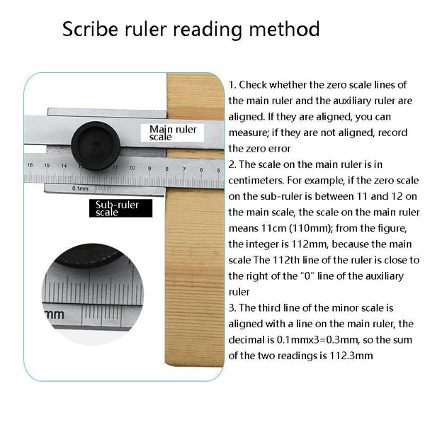 Portable Woodworking Scribing Ruler 0 300Mm Measuring Tapes & Rulers