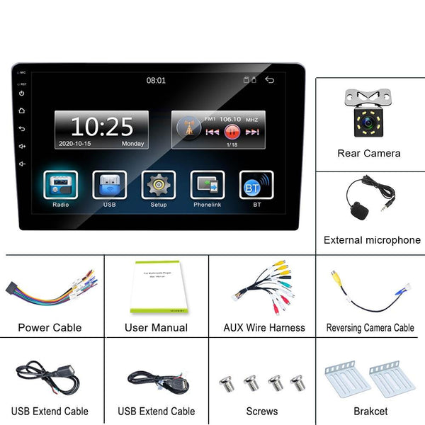 7 Inch Carplay Mp5 Player + 8 Light Camera Other Car Audio