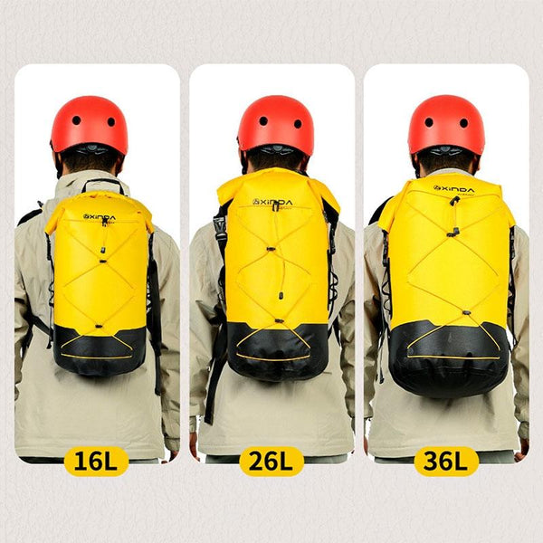 Waterproof Outdoor Stream Tracing Backpack Black 16L Yellow 36L Dry Bags