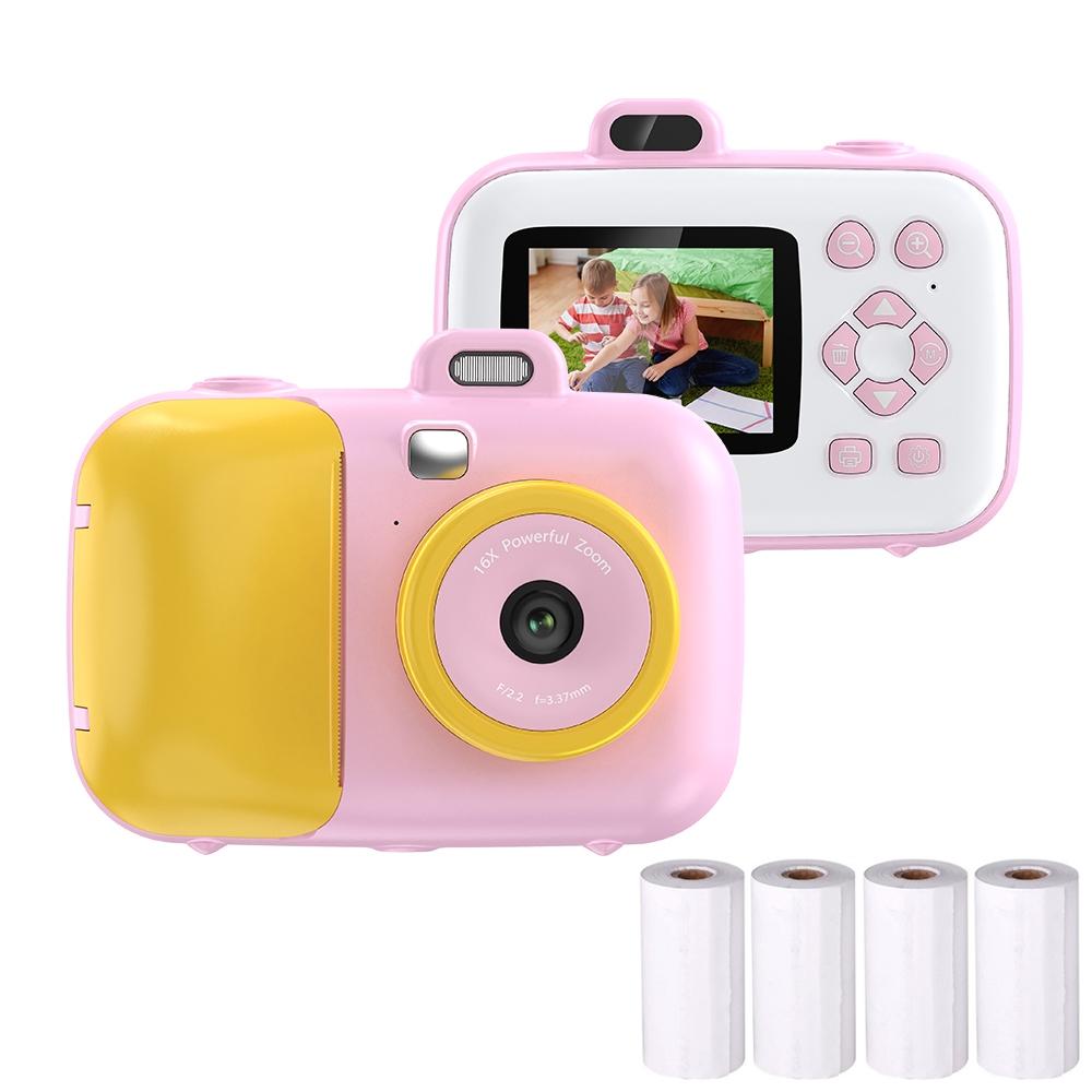 2.4 Inch Smart Digital Kids Thermal Printing Camera With Paper Pink Other Camera & Photo Accs