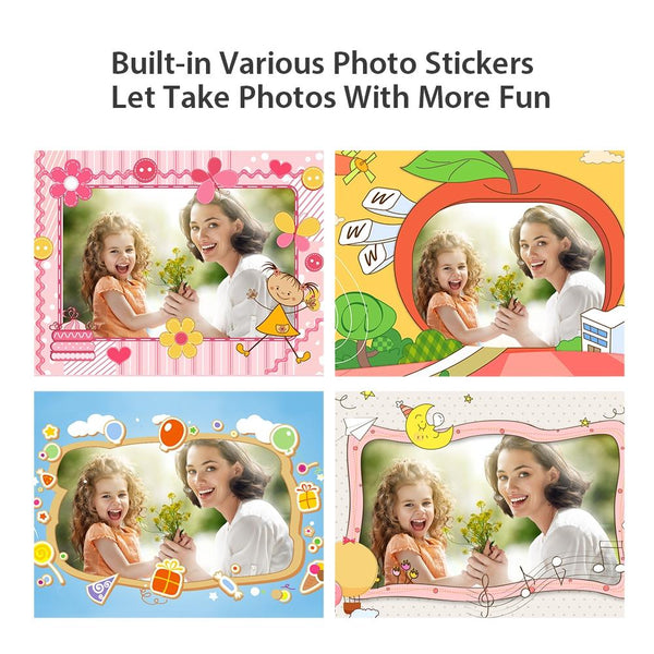 2.4 Inch Smart Digital Kids Thermal Printing Camera With Paper Pink Other Camera & Photo Accs