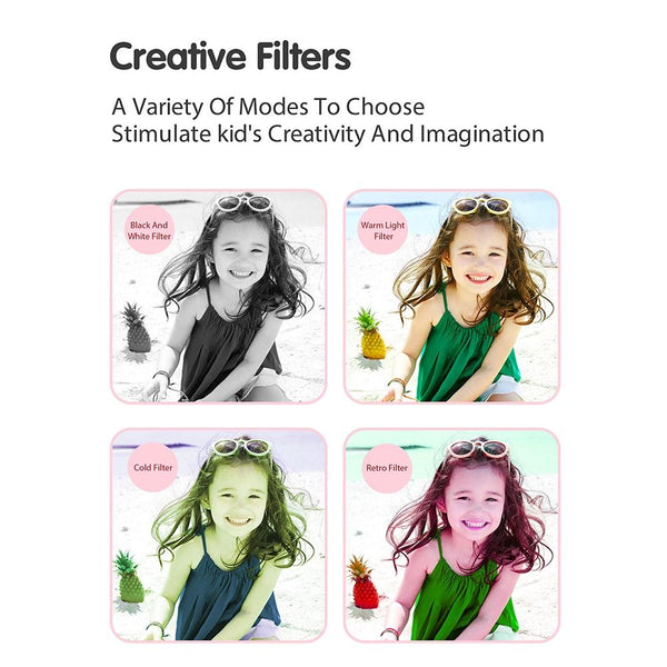 2.4 Inch Smart Digital Kids Thermal Printing Camera With Paper Pink Other Camera & Photo Accs