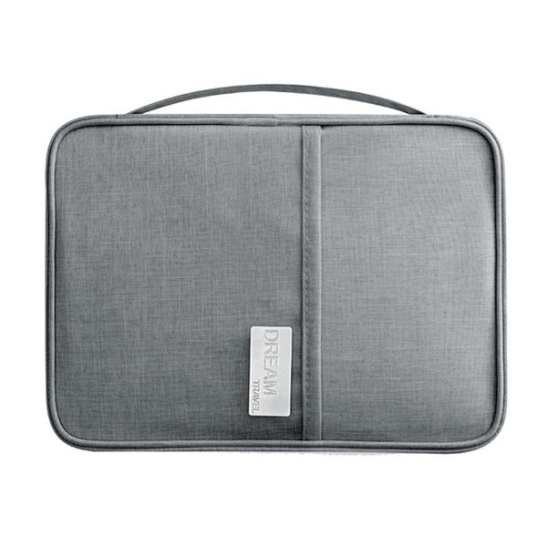 Waterproof Travel Document Bag Black Large Gray Id & Document Holders