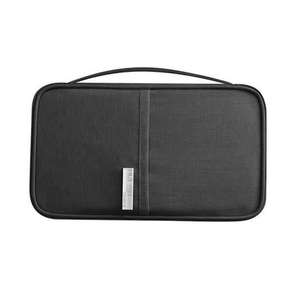 Waterproof Travel Document Bag Black Large Gray Id & Document Holders
