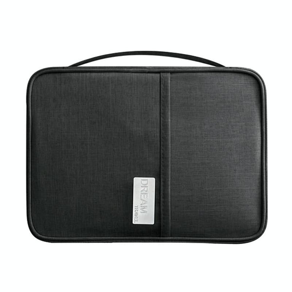 Waterproof Travel Document Bag Black Large Gray Id & Document Holders