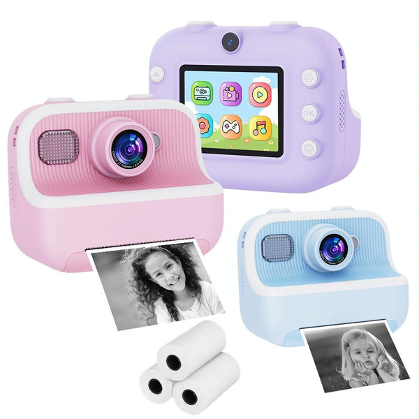Blue Children's Thermal Camera With Dual 1080P Hd 2400W Pixel 2.4 Inch Display_Purple Digital Cameras