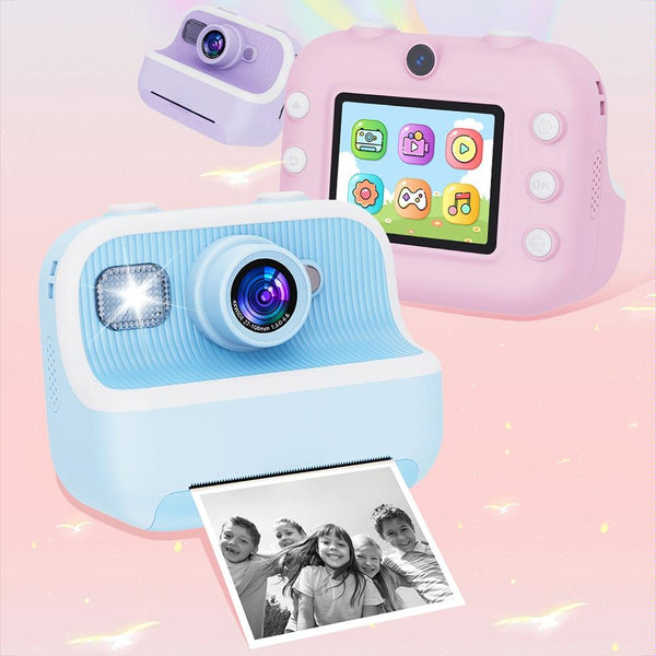 Blue Children's Thermal Camera With Dual 1080P Hd 2400W Pixel 2.4 Inch Display_Purple Digital Cameras