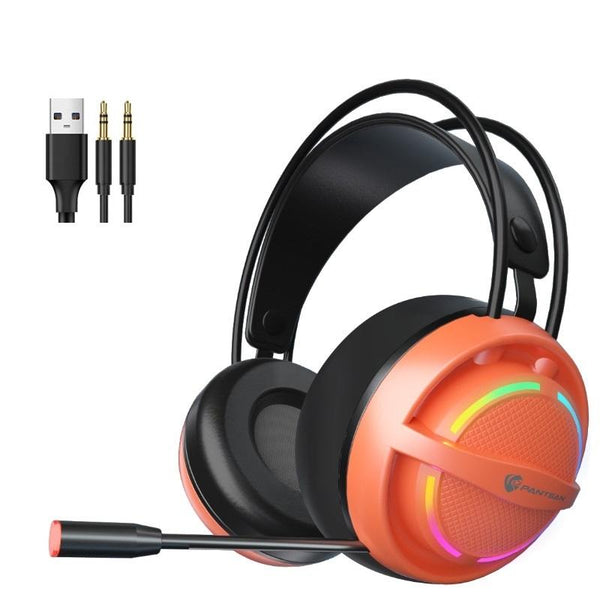 Psh 100 Gaming Earphones With Mic 3.5Mm Orange Headphones
