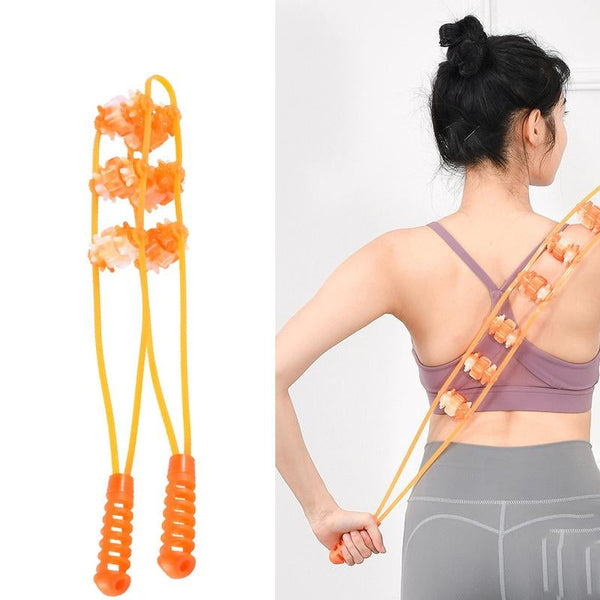 3 Wheel Manual Back Massager Yellow Massagers