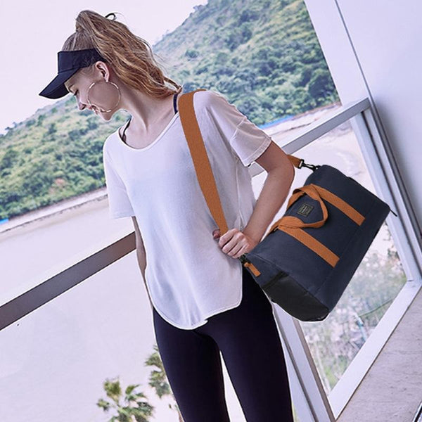 Blue Waterproof Gym Bag With Wet / Dry Separation 9921 Gray Gym Bags