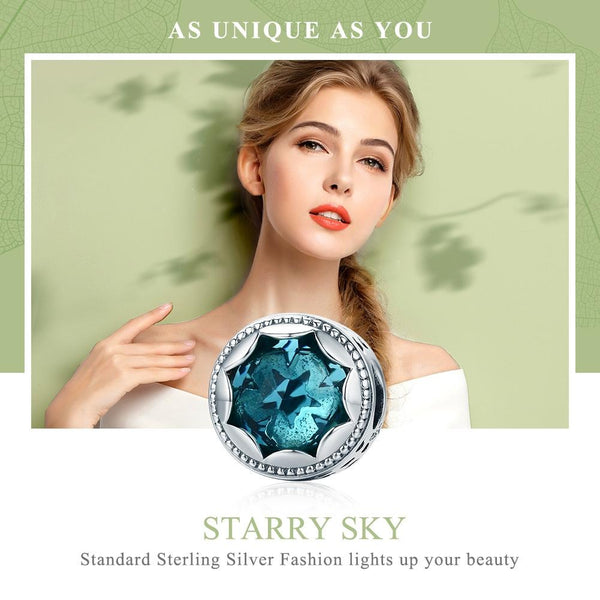 925 Sterling Silver Star Beaded Bracelet / Necklace Accessory Charms & Pendants