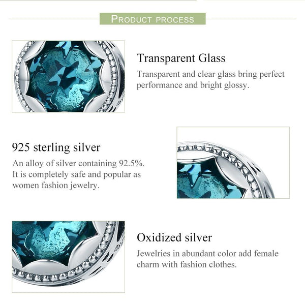 925 Sterling Silver Star Beaded Bracelet / Necklace Accessory Charms & Pendants