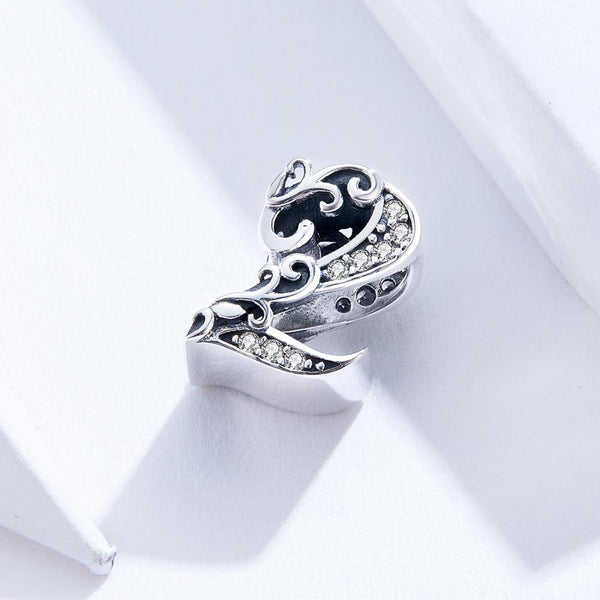 925 Sterling Silver Relief Number Series 0 Beads For Diy Bracelets And Necklaces Style Charms & Pendants