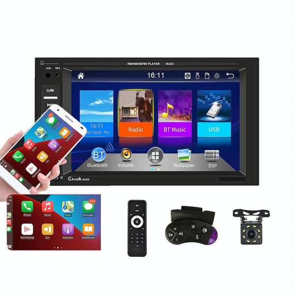 6.2 Inch Dual Spindle Hd Car Mp5 Player + 8 Light Camera Other Car Audio